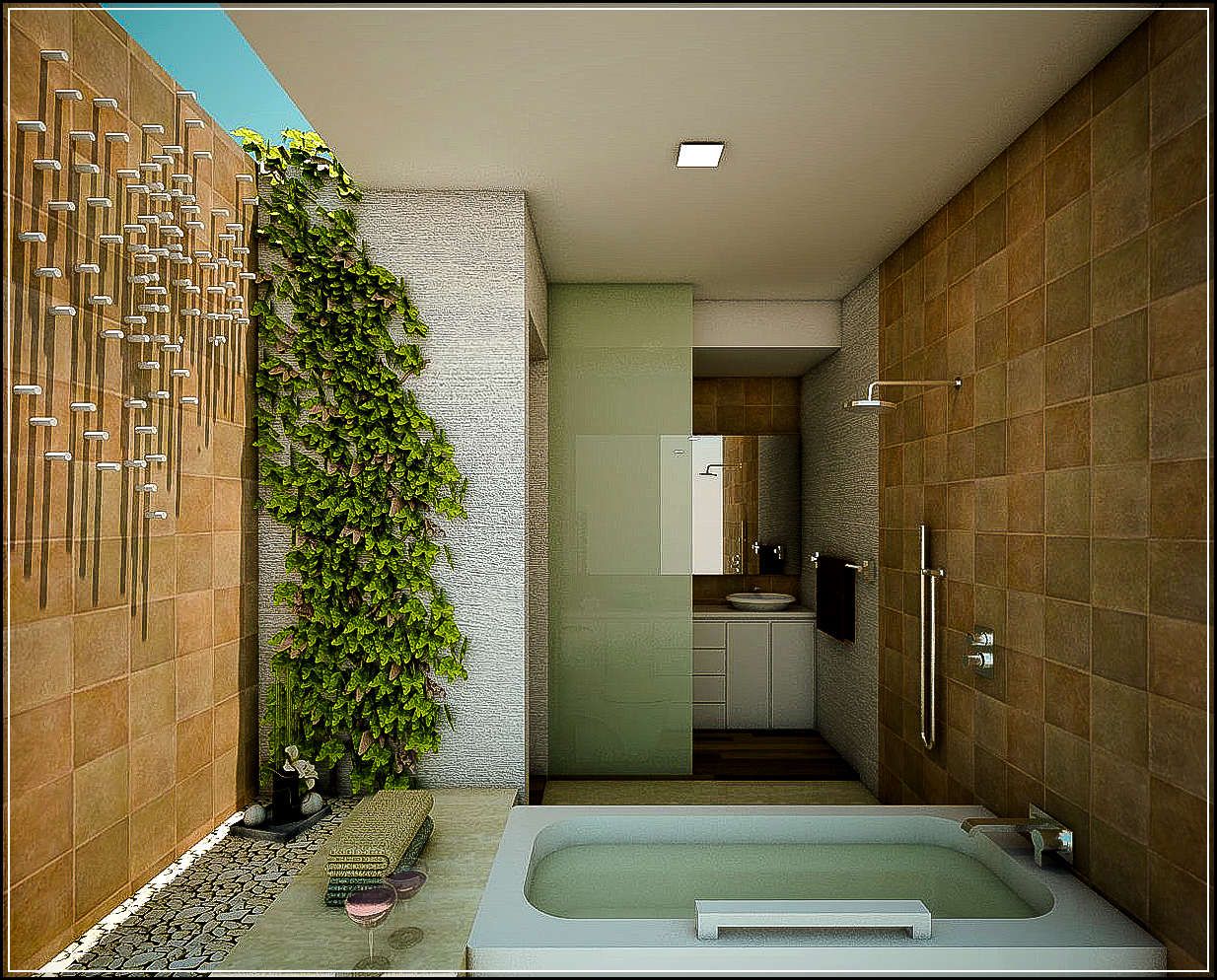 13 Inspirasi Desain Kamar Mandi Natural yang Homey Banget dan Buat ...
