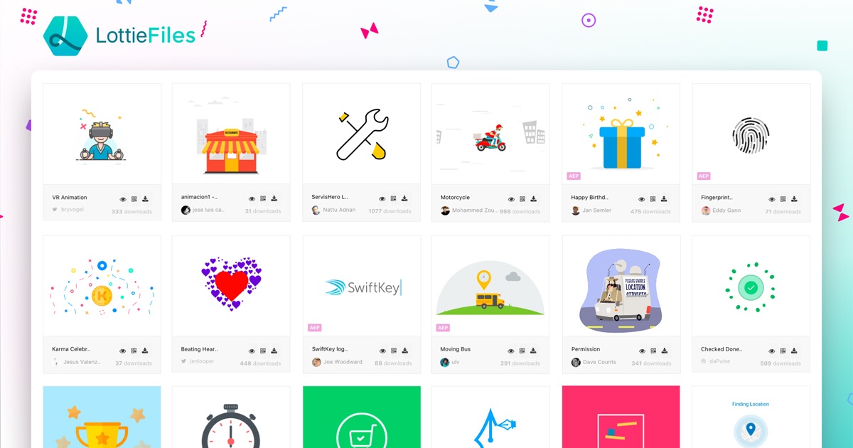LottieFiles - Free animation files build for Lottie, Bodymovin