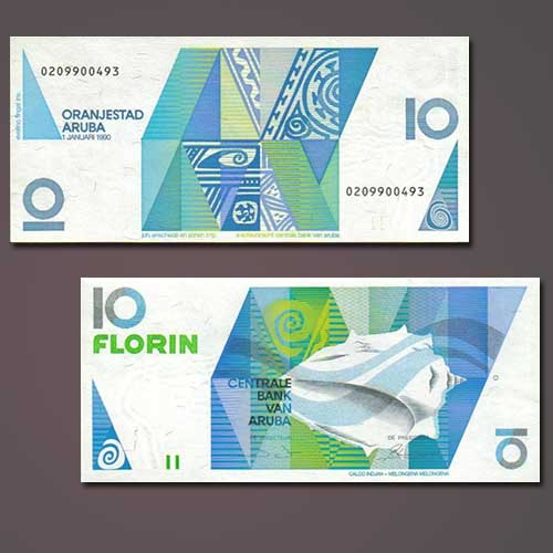 10-Florin-Banknote-of-Aruba-with-Conch-Shell