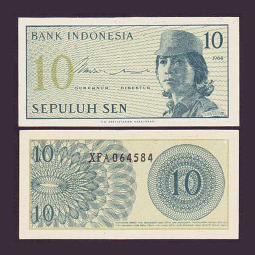 1964-Indonesian-10-Sen