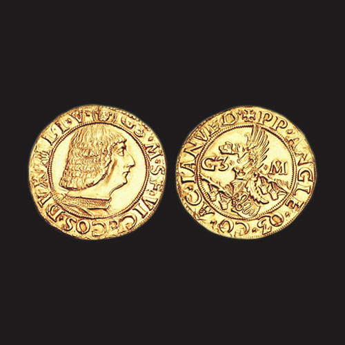 Beautiful-Gold-Ducat-of-Galeazzo-Maria-Sforza