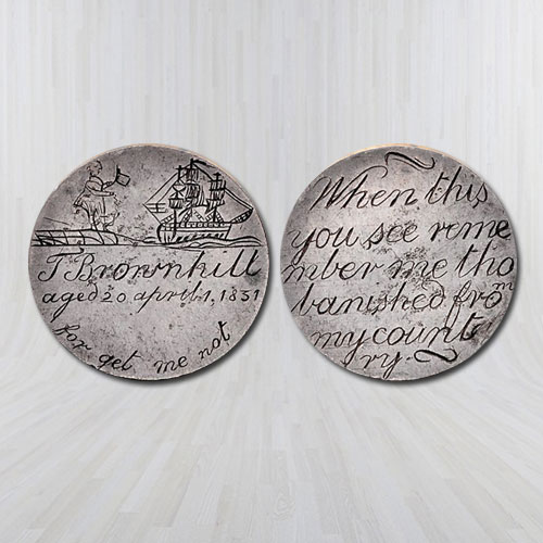 希少　Representing Convicts Interesting 1830s Australian Convict Love Token to be