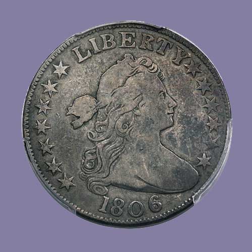 Rare-Knob-6,-No-Stem-1806-Bust-Half-Dollar-to-be-Auctioned