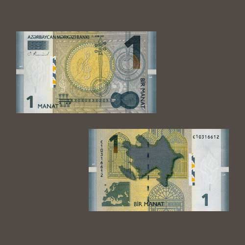 1 azerbaijani manat banknote mintage world