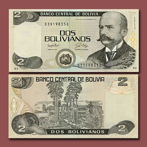 Bolivia’s-2-Boliviano-banknote-of-1987