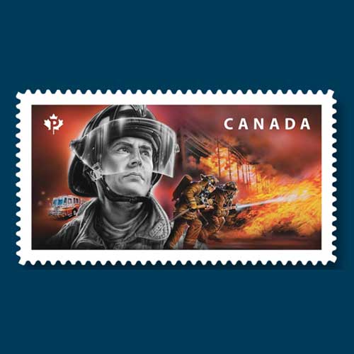 Canadian-Firefighters-Honoured-on-Postage-Stamps