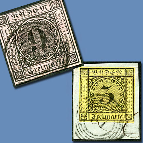 First-Stamps-of-Grand-Duchy-of-Baden