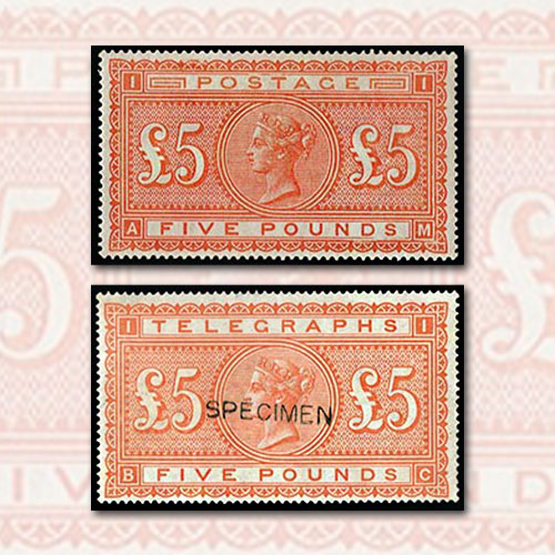 Five-Pound-Orange-Stamp-of-UK