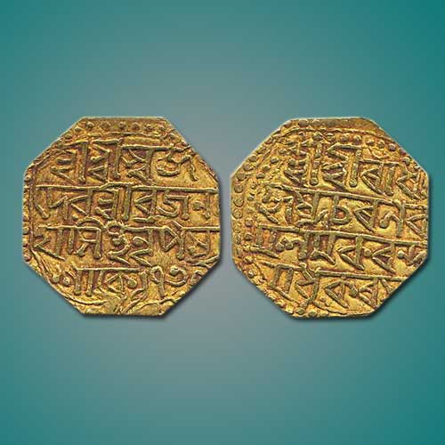 Gold-Mohur-of-BrajanathaSimha-of-Princely-State-Assam