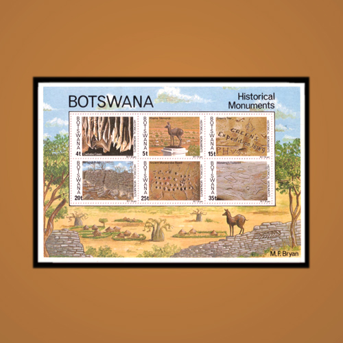 Historical-Monuments-of-Botswana-through-Stamps-