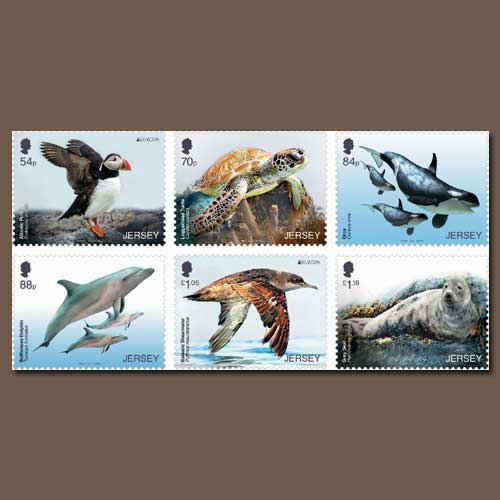 Marine-life-on-stamp-