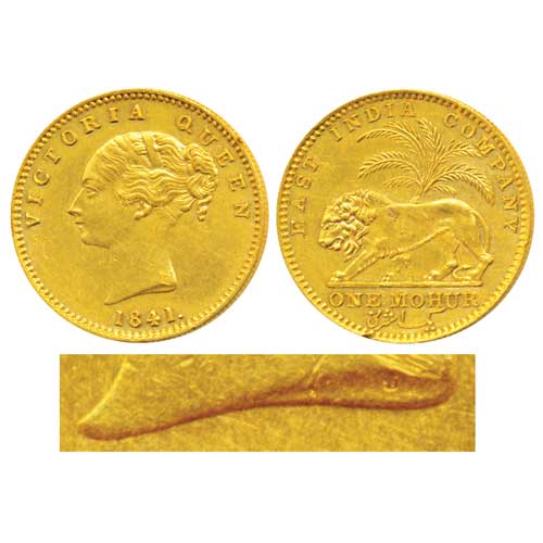 Queen-Victoria’s-Gold-Mohur-from-Madras-Mint-