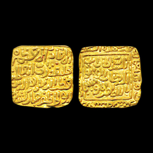 Qutb-Al-Din-Mubarak-Shah-Gold-Square-Tanka-Sold-For-INR-1,90,000