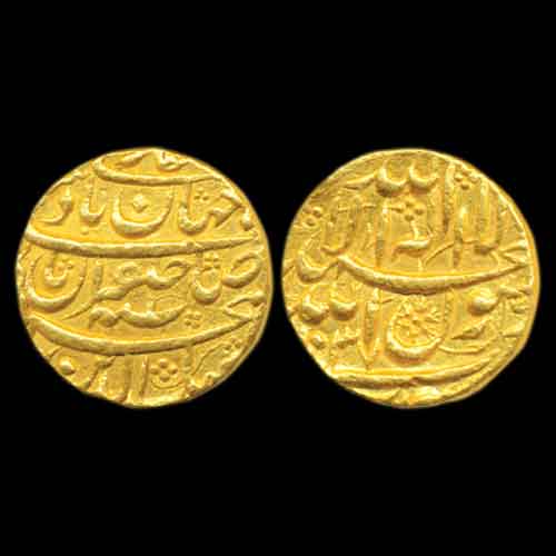 Shah-Jahan's-Gold-Mohur-Minted-at-Surat-Listed-at-INR-2,20,000