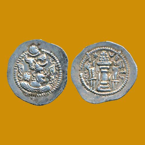 Silver-Drachm-of-Peroz-I-of-Sasanian-Empire