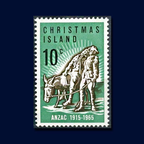 Simpson-and-Donkey-Stamp-of-Christmas-Island