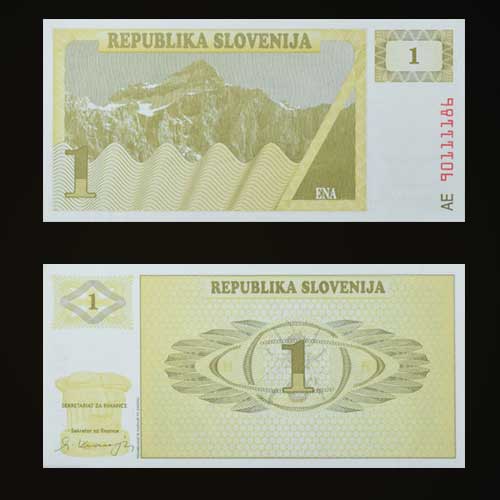 Slovenian-One-Tolar-banknotes