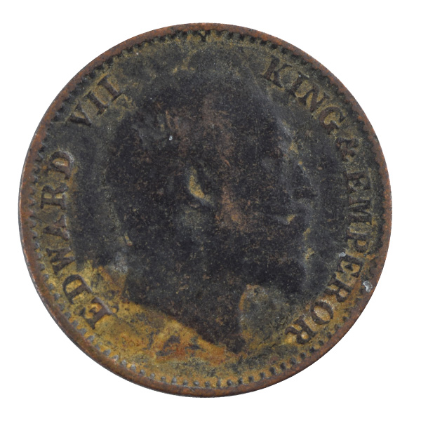 British india King edward VII - 1/12 Anna Coin 1904 calcutta