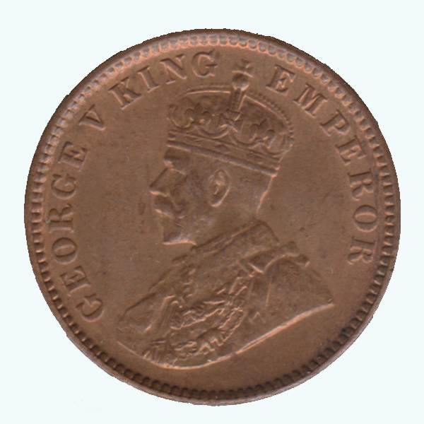 British India King George V Quarter Anna Coin 1934 Calcutta