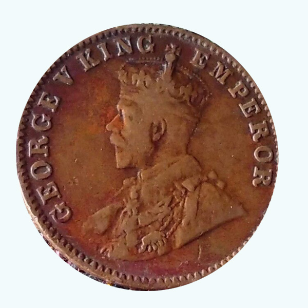 British India King George V Quarter Anna Coin 1930 Mumbai