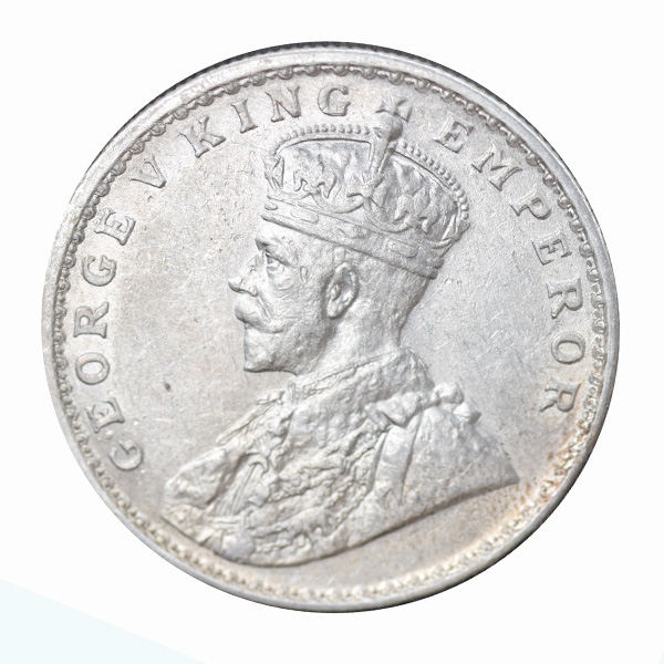 British India King George V One Rupee Coin 1914 Bombay