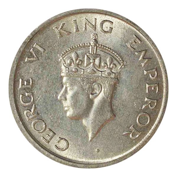 British India King George VI One Rupee Coin 1947 Mumbai