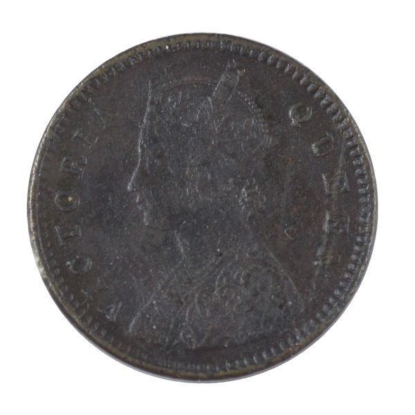 British India Victoria Queen - 1/12 Anna Coin 1876 Calcutta