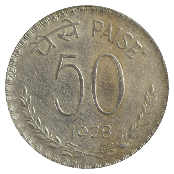 Republic India 50 Paise Coin 1978 Kolkata Mint