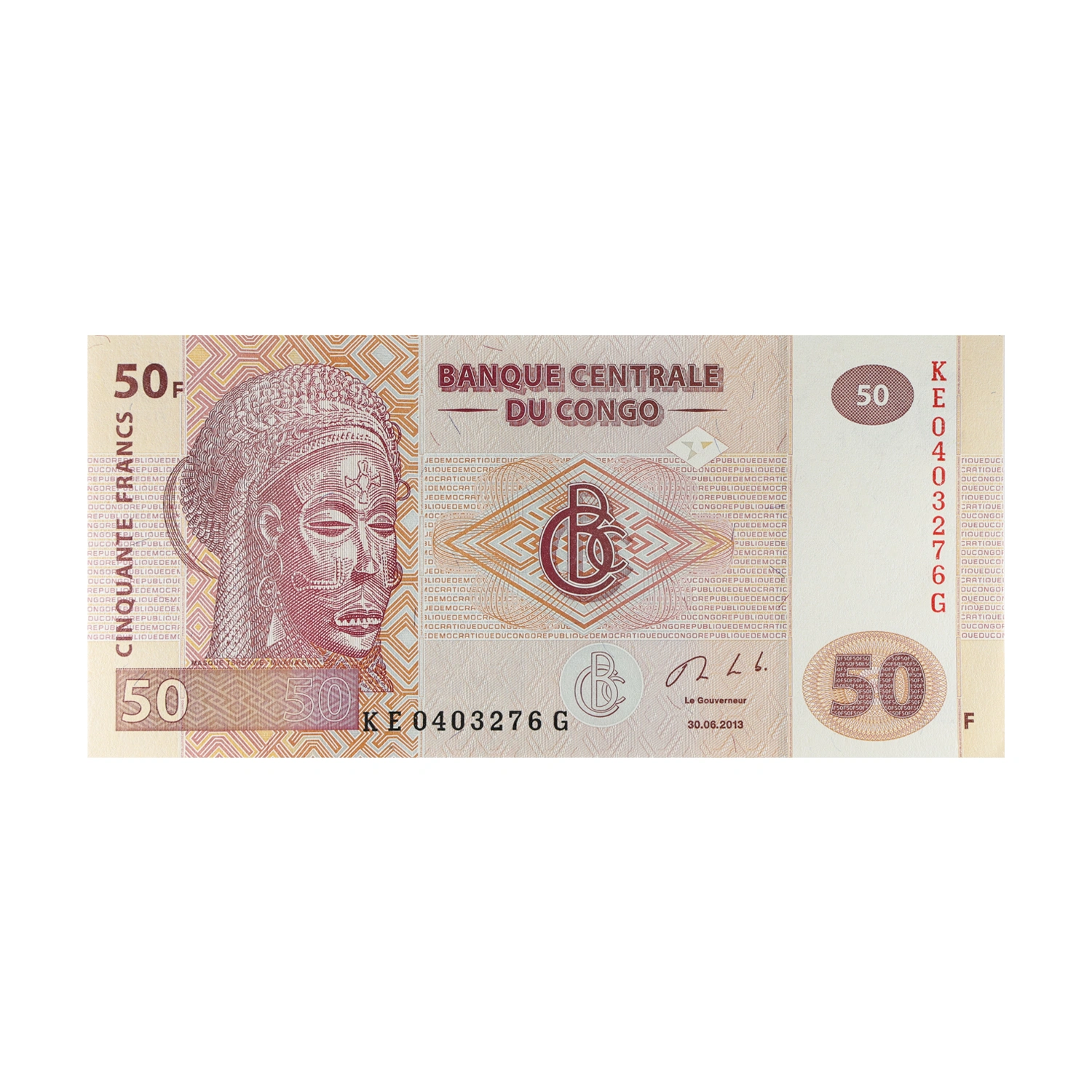 Democratic Republic of the Congo Currency Note 50 Cinquante Francs