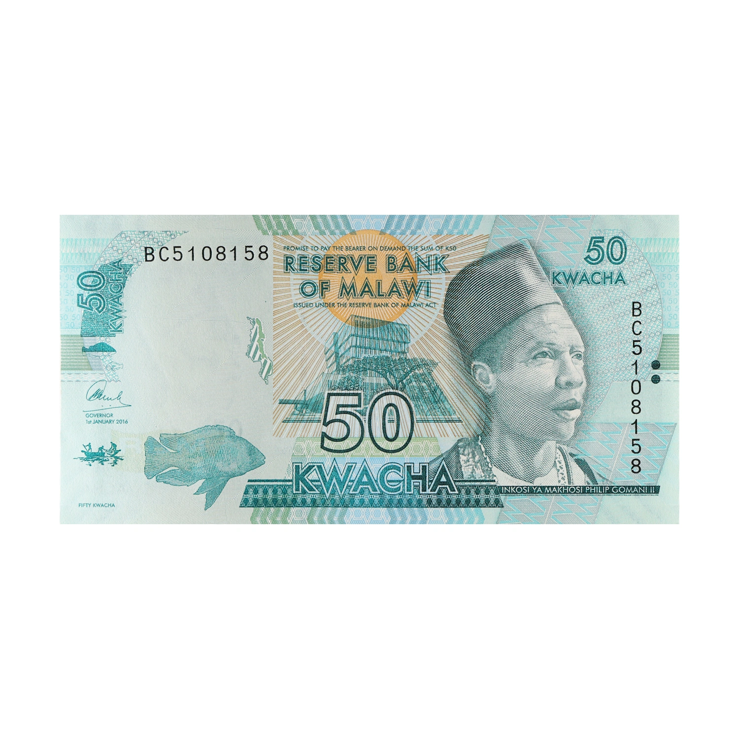 Malawi Currency Note 50 Kwacha