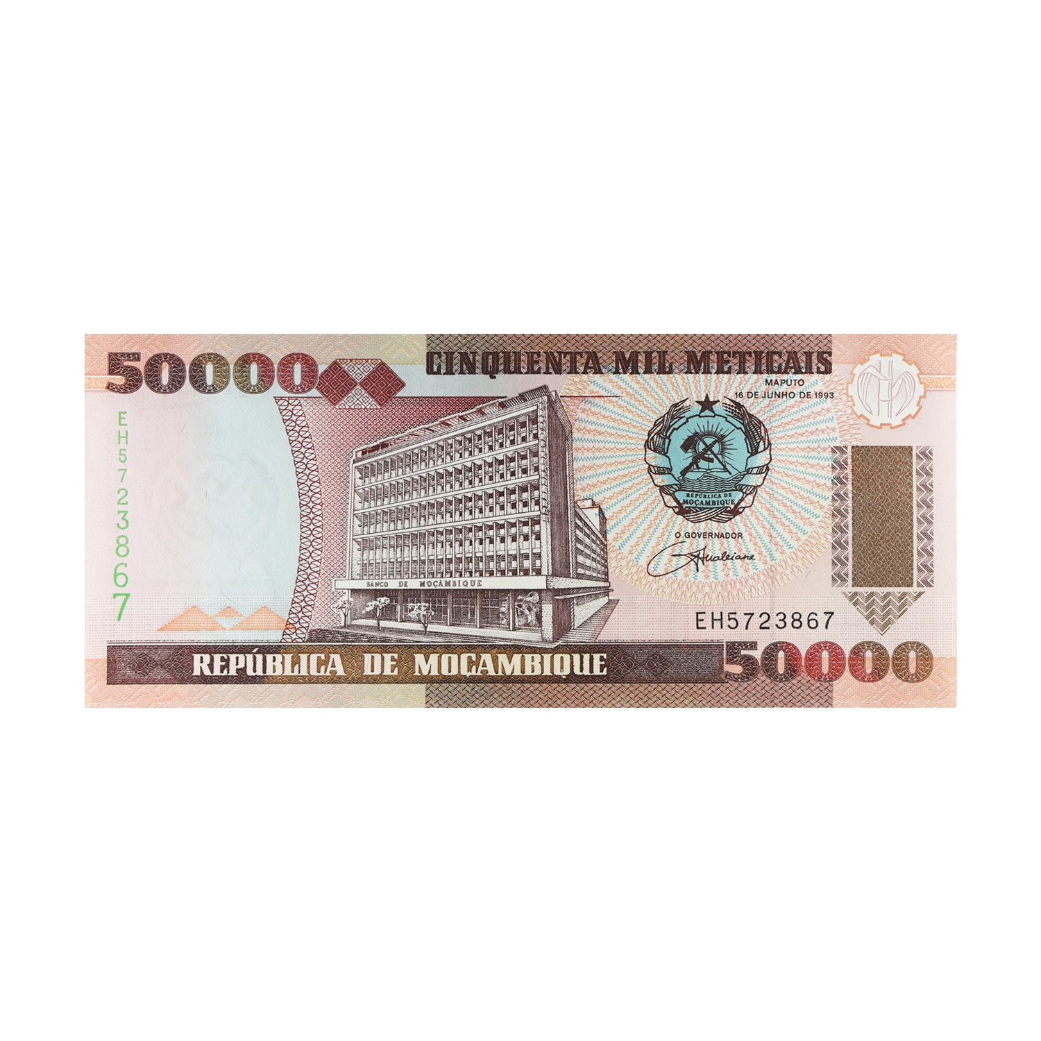Mozambique Currency Note 50000 Meticais