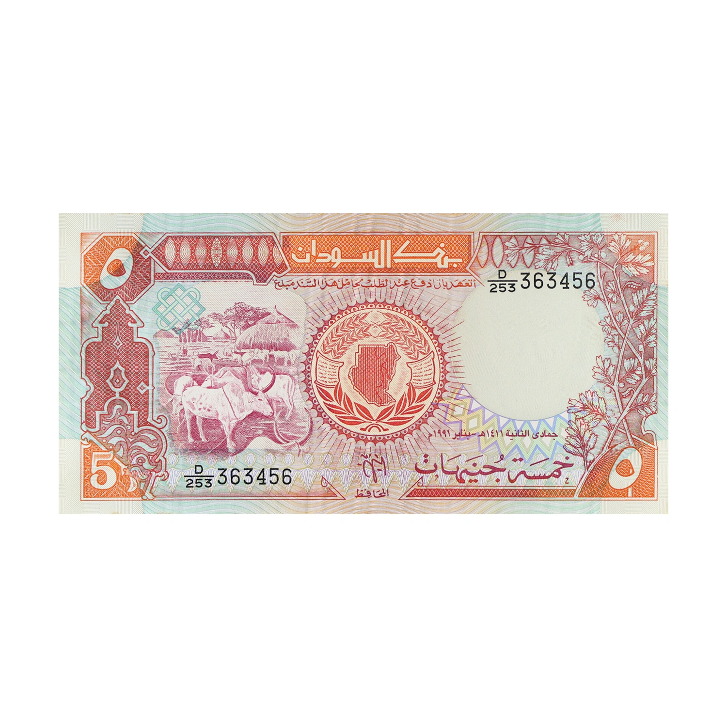 Sudan Currency Note 5 Pound