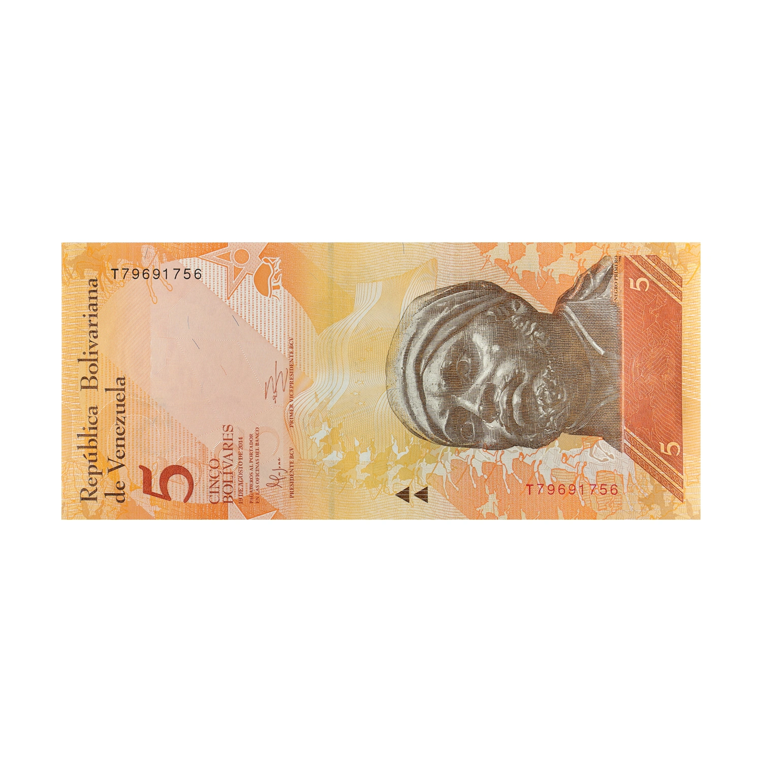Venezuela Currency Note 5 Cinco Bolivares