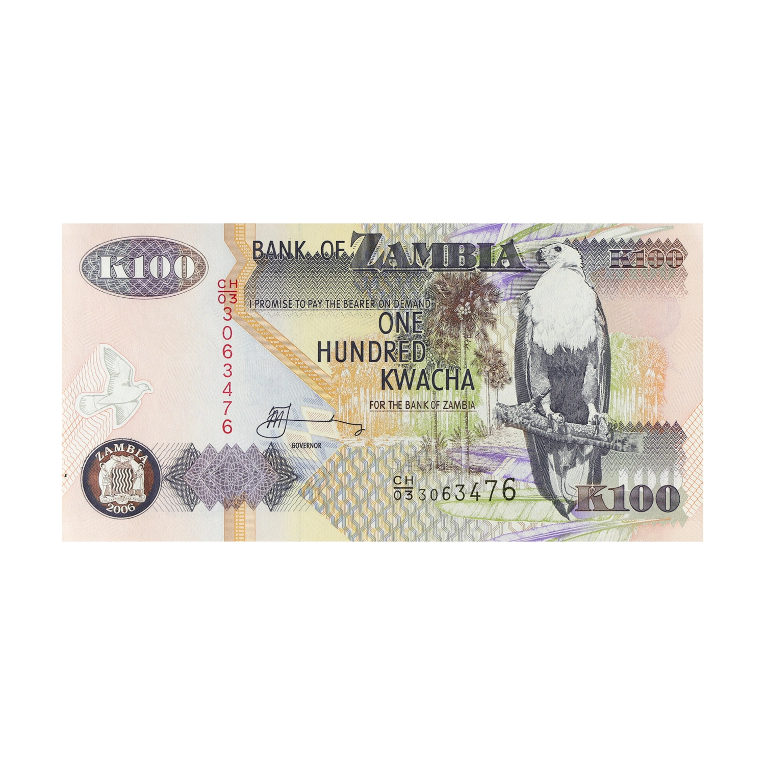 Zambia Currency Note 100 Kwacha