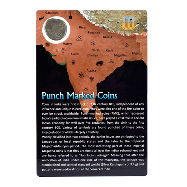 PMC 23 Punch Marked Silver Karshapana Coin of Imperial Magadha Janapada 600 BC-150 BC 