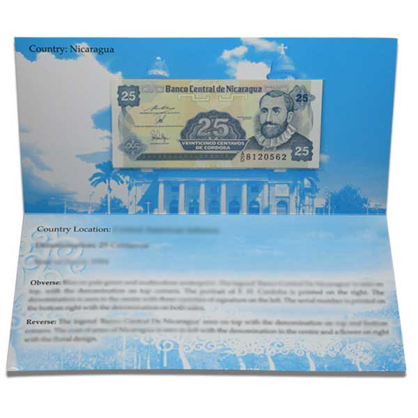 Nicaragua Banknote 25 centavos with Description