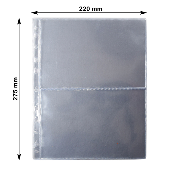 Mintage World Transparent Sleeve 2 Way Division Pocket Sheet