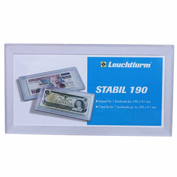 Lighthouse Capsules for Banknotes STABIL - 190 - inner size 190 x 91mm