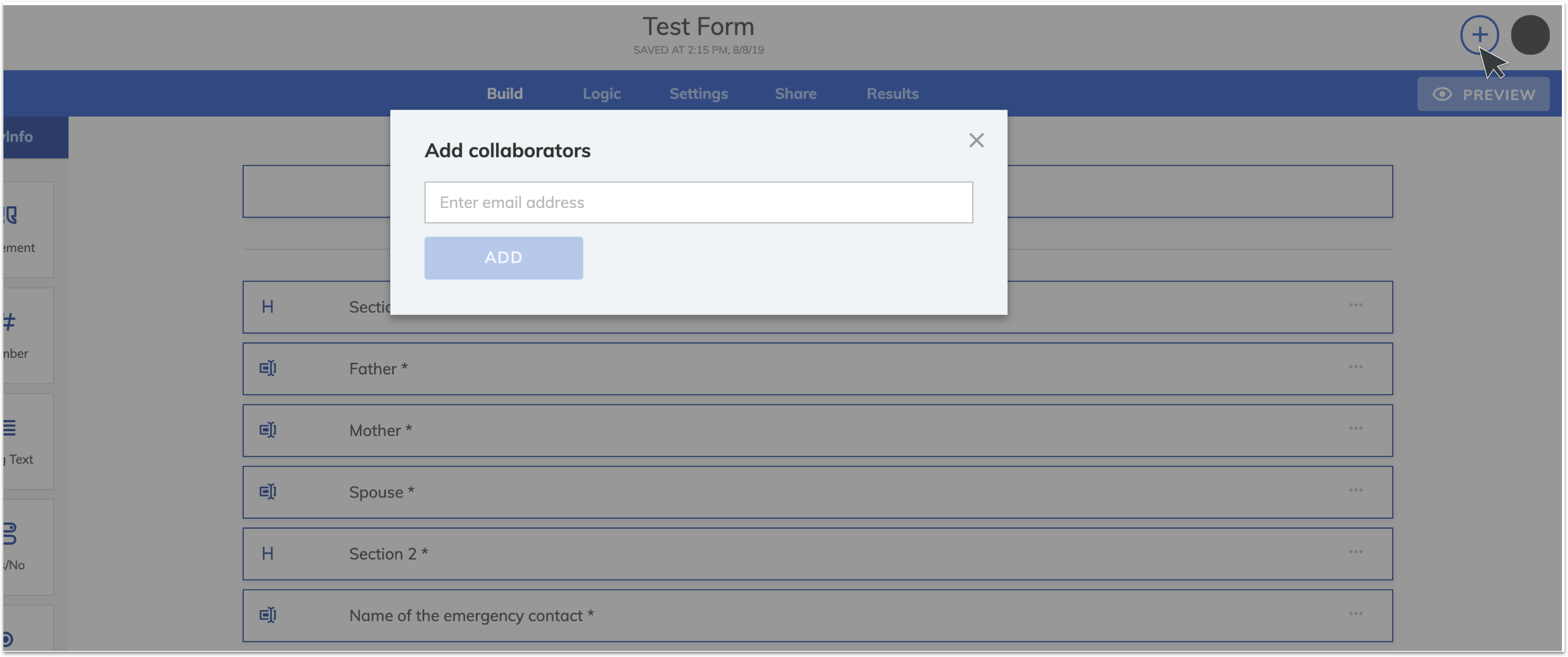 Form FAQ Add Collaborators Form FAQ Add Collaborators