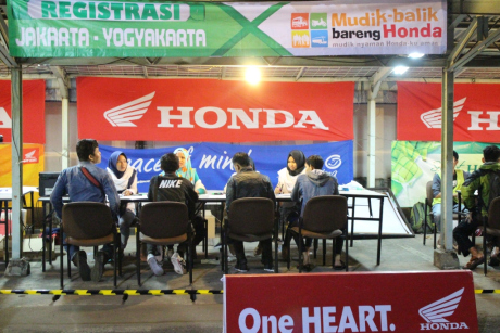 Pendaftaran Mudik Bareng Honda Sudah Dibuka Booth Pendaftaran MBBH 2017 silam
