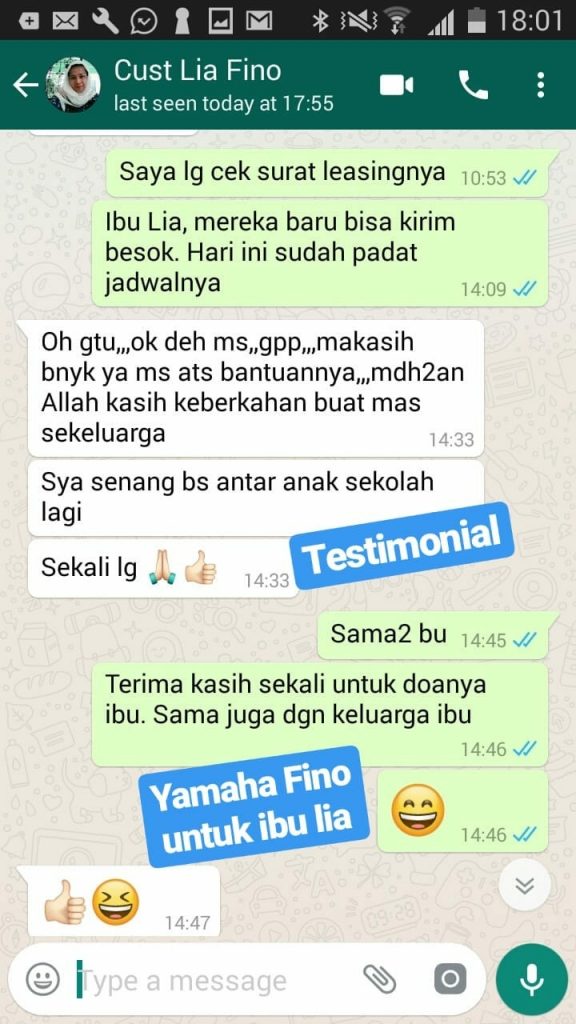Beli Motor di Moladin Dijamin Aman & Terpercaya. Cek Apa Kata Pelanggan Ini testimoni customer
