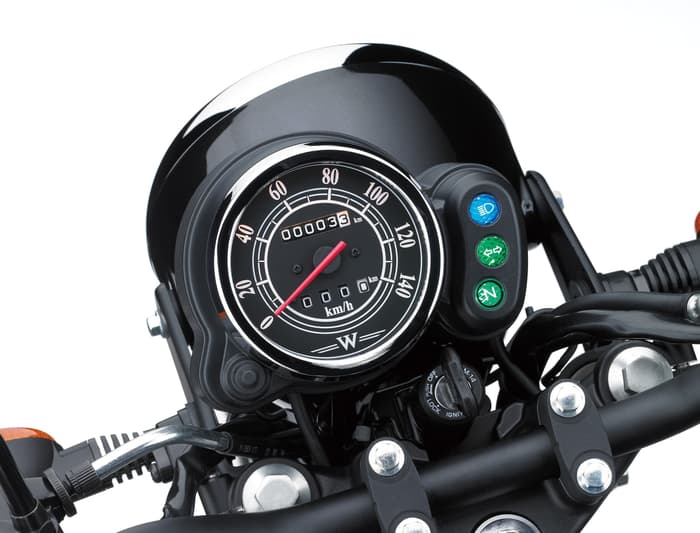 Review Kawasaki W175, Motor Klasik Nan Cantik! Speedometer Kawasaki W175 Terlihat Sangat Minimalis Tanpa Indikator Bensin