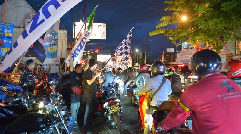 Ratusan Bikers Yogjakarta Ramaikan Suzuki Saturday Night Ride Perjalanan sejauh 30 km