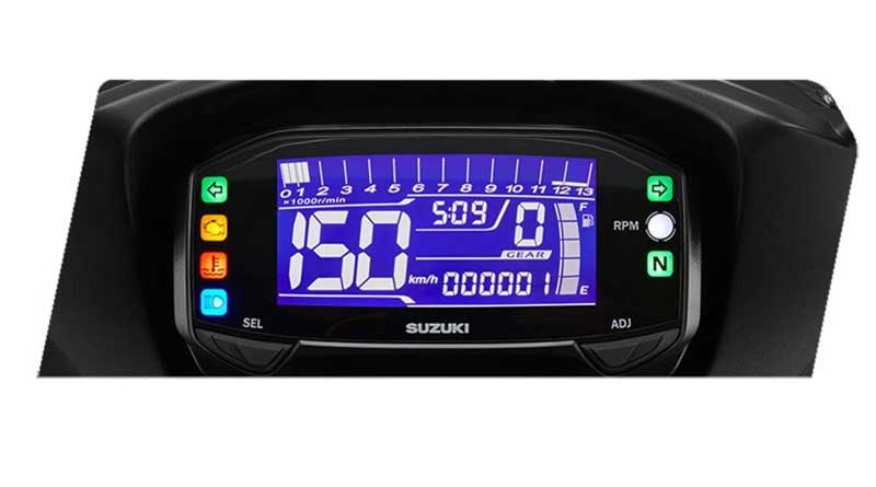 4 Kelebihan Suzuki GSX-150 Bandit Dibanding Rival panel instrumen digital gsx-150 bandit