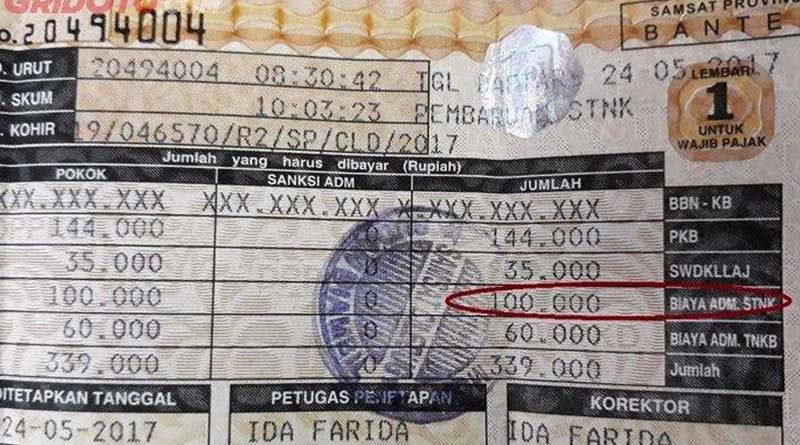 bayar pajak kendaraan.