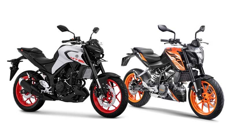Yamaha MT-25 Dengan Duke 250, Siapa 