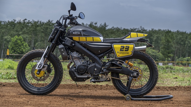 6 Modifikasi Yamaha XSR 155 Paling Keren modifikasi yamaha xsr 155 flat tracker
