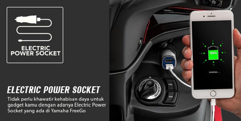 5 Kelebihan Yamaha Freego yang Tidak Dipunya Vario 125 Power charger freego