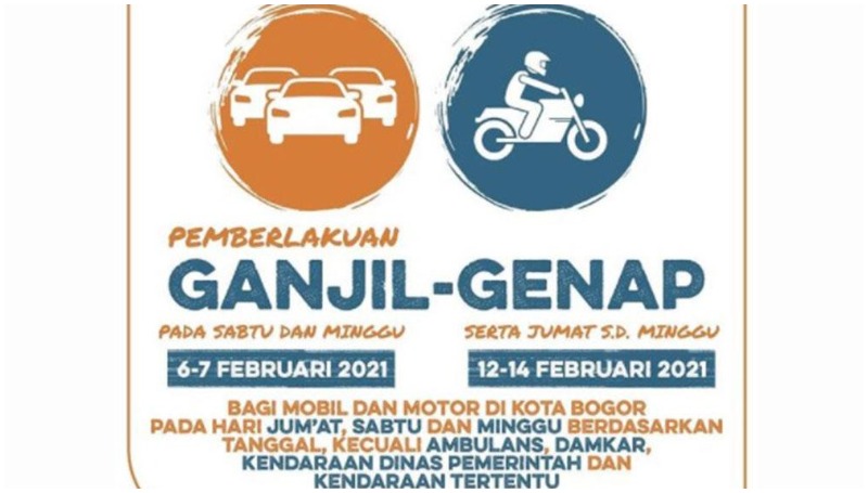 Ganjil-Genap di Bogor Berlangsung Mulai Pekan Ini Ganjil-genap di Bogor