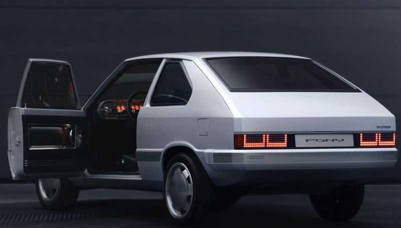 Reinkarnasi Hyundai Pony Menjadi Mobil Listrik Retro Mobil listrik retro Hyundai Pony